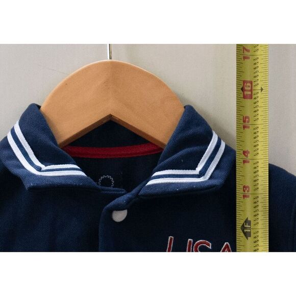 Roots USA Olympic United States Snap Warmup Track Jacket Navy Blue Size XL - Picture 2 of 6